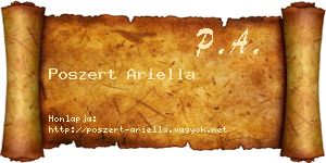 Poszert Ariella névjegykártya